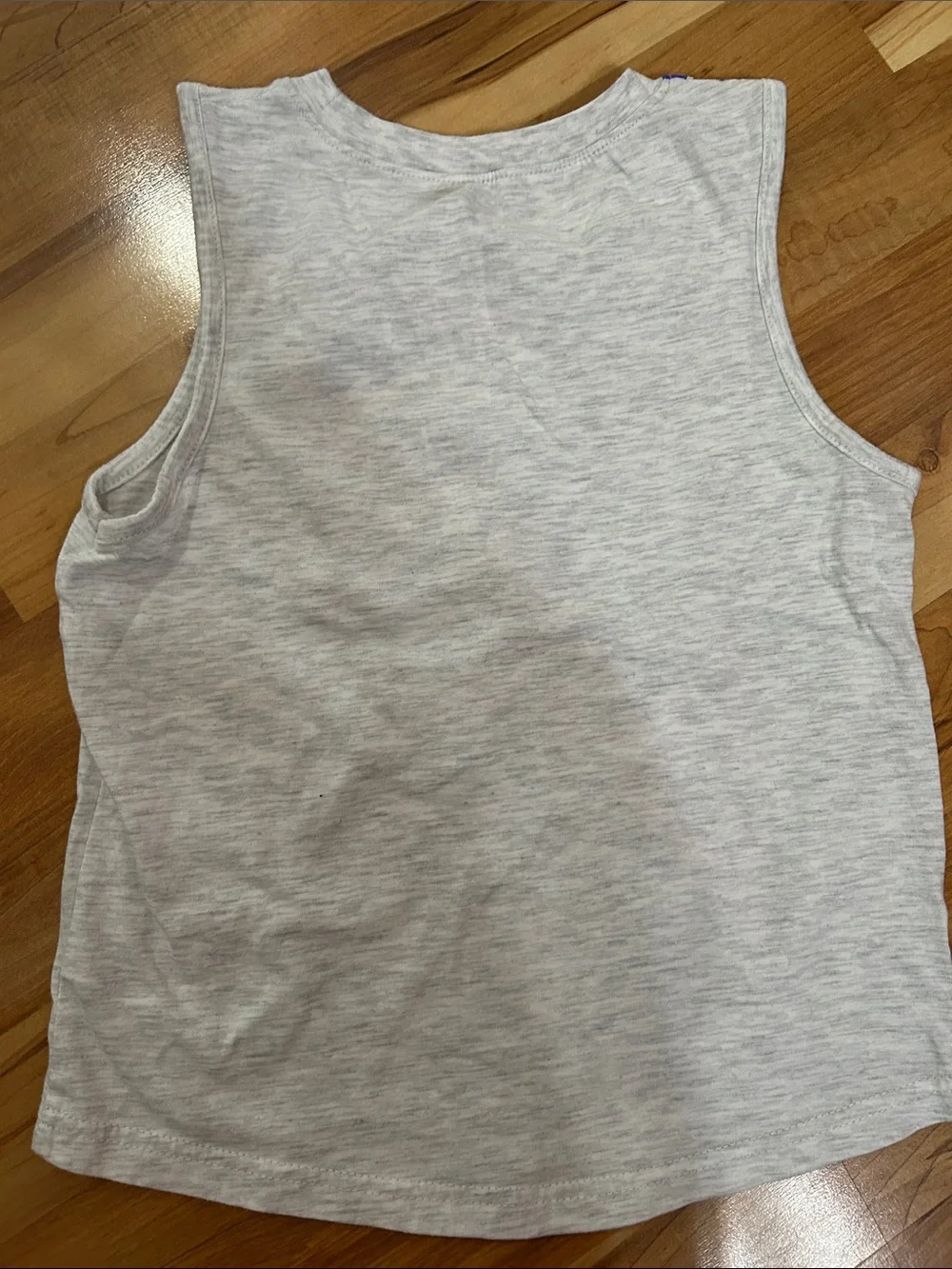 Converse Light Gray 10-12 Tank with Neon Pink and Cyan Star